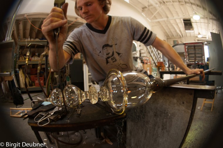 Jason working on developing shapes and lids for the bulbous, luxurious vessels home ware line ..